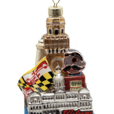 Baltimore Cityscape Glass Ornament